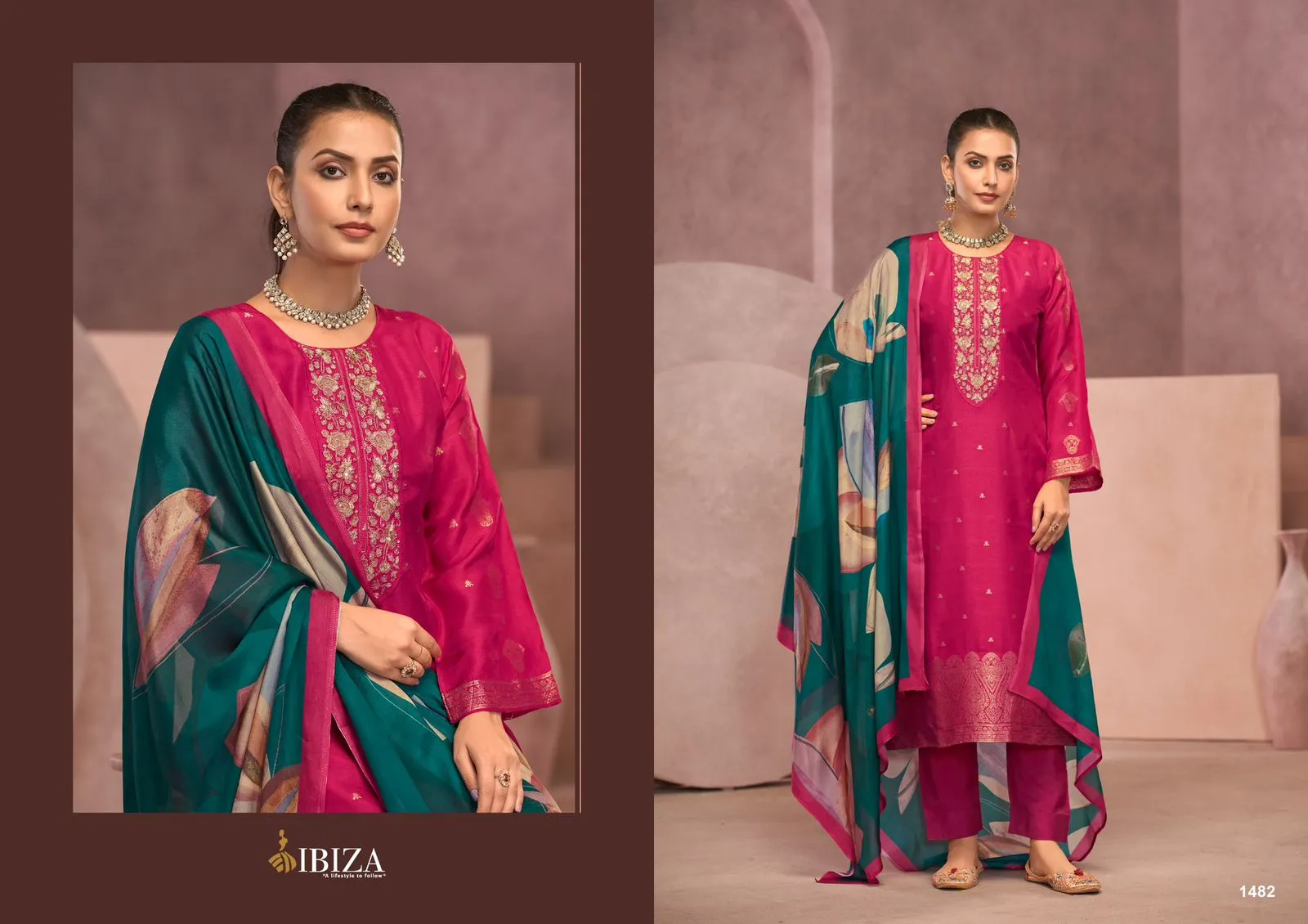 Hala Hezal Luxury Heavy Cotton Wholesale Pakistani Salwar Suit Collection — Wholesale Pakistani Suits, Hala wholesale from Surat - Gallery Image 3