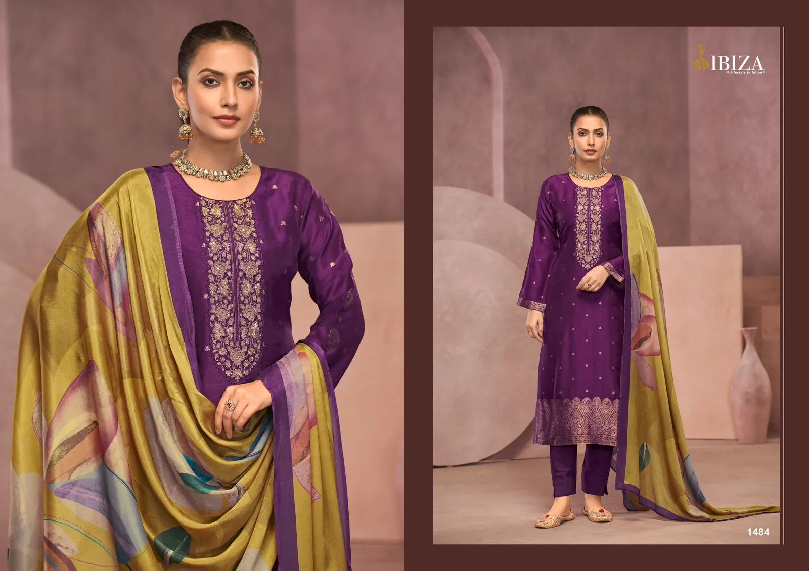 Hala Hezal Luxury Heavy Cotton Wholesale Pakistani Salwar Suit Collection — Wholesale Pakistani Suits, Hala wholesale from Surat — view 5