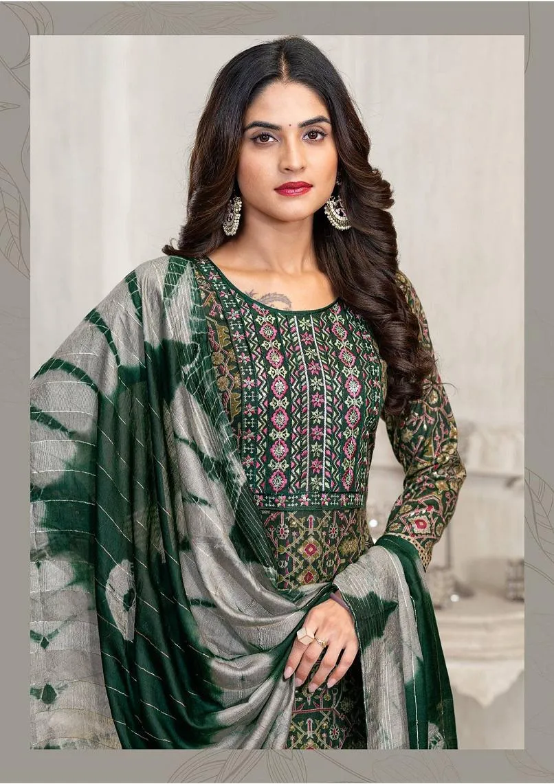 Hiaara Subhi Vol 1 Heavy Capsule Rayon Foil Print Wholesale Readymade Salwar Suit Collection