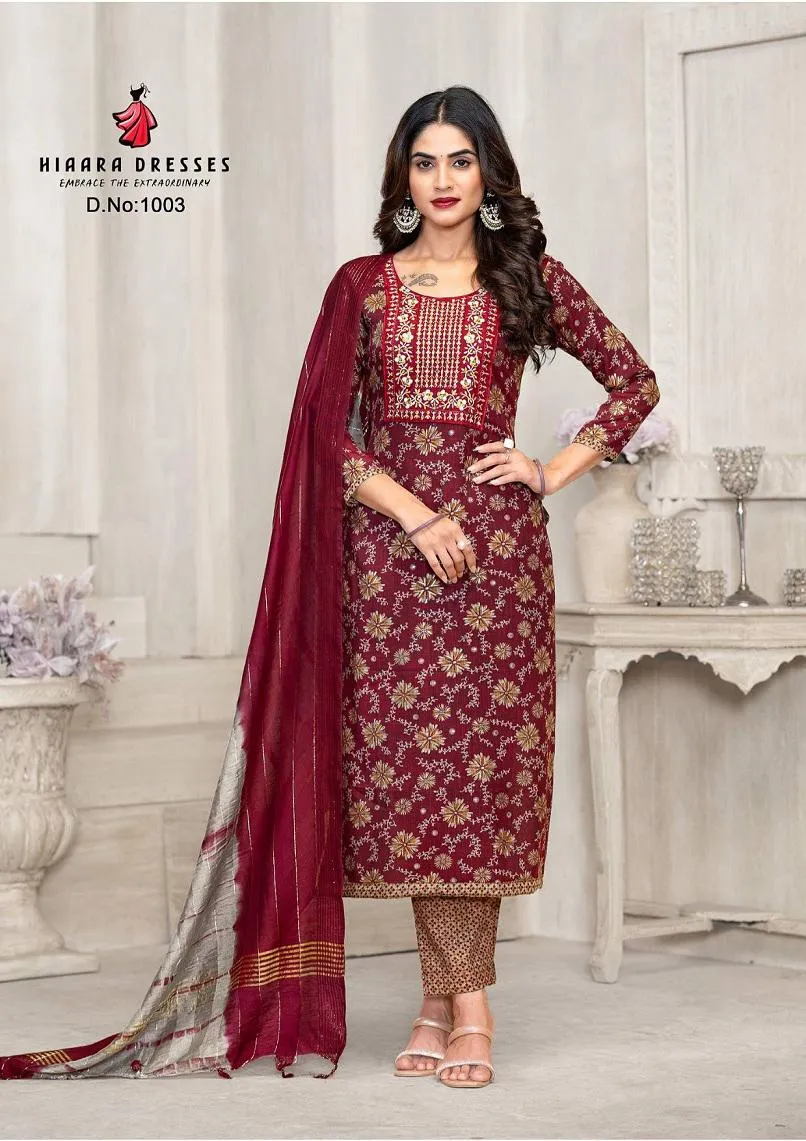 Hiaara Subhi Vol 1 Heavy Capsule Rayon Foil Print Wholesale Readymade Salwar Suit Collection - Image 4