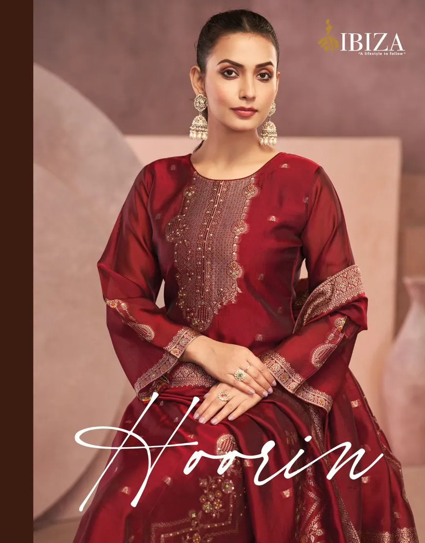 Ibiza Hoorin Pure Banglory Silk Jacquard Wholesale Designer Salwar Suit Collection