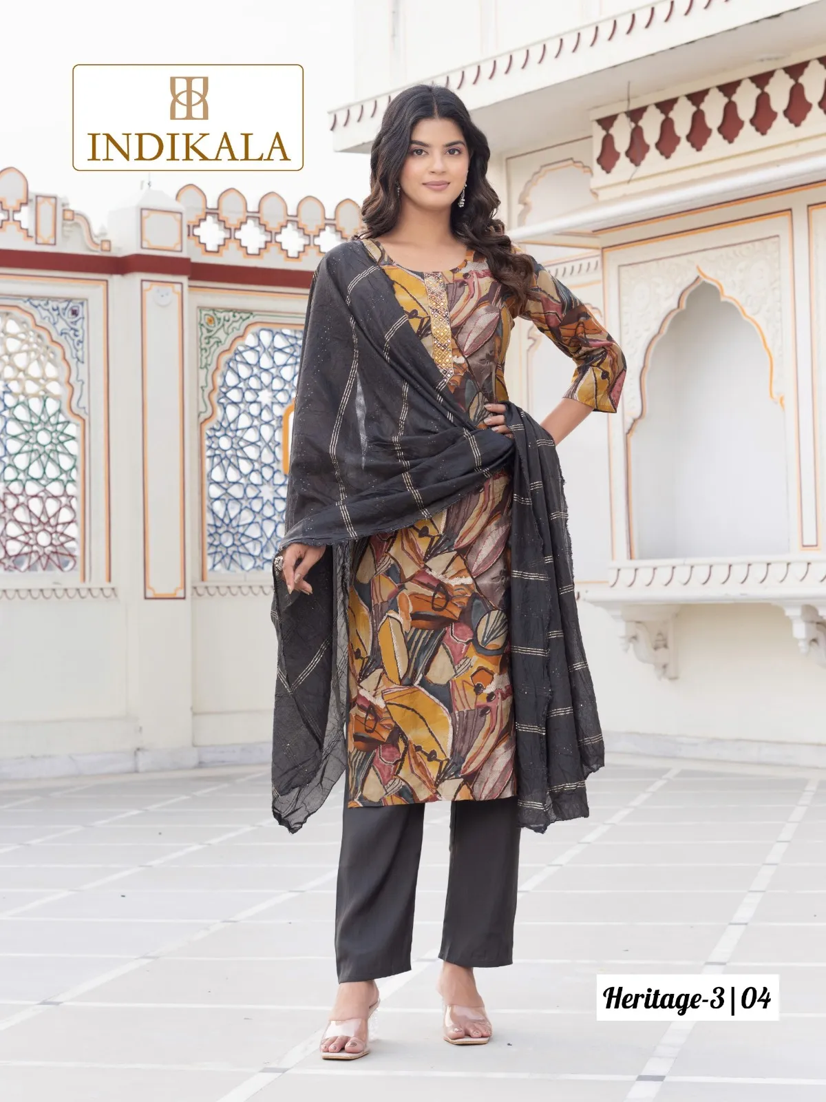 Indikala Heritage 2 Chanderi Print Wholesale Readymade Salwar Suit Collection - Image 2