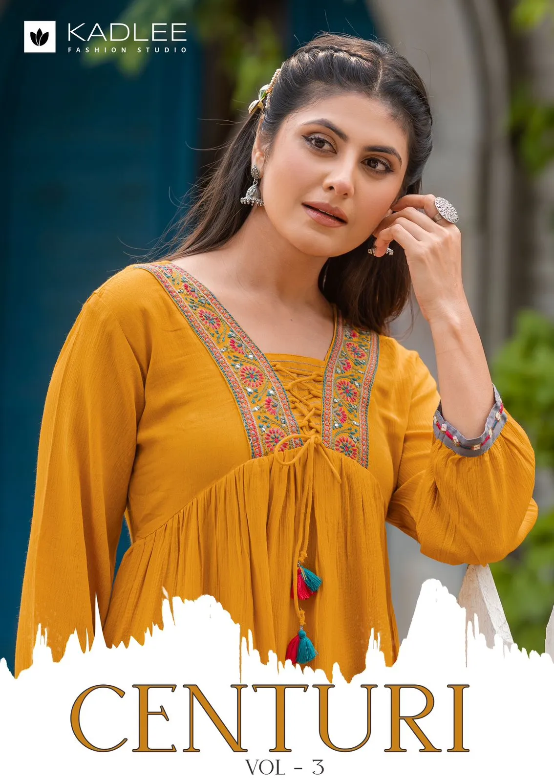 Kadlee Centuri vol 3 Rayon Wrincle Wholesale Fancy Tops Collection