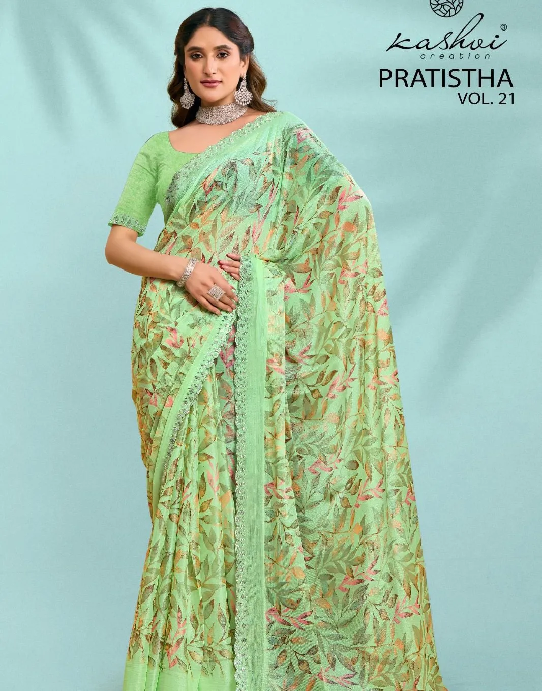 Kashvi Creation Pratistha Vol 21 Brasso Wholesale Fancy Sarees Collection