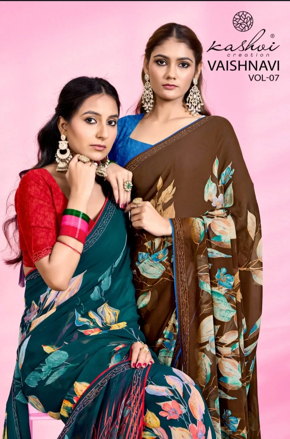 Kashvi Creation Vaishnavi Vol 6 Georgette Wholesale Fancy Sarees Collection