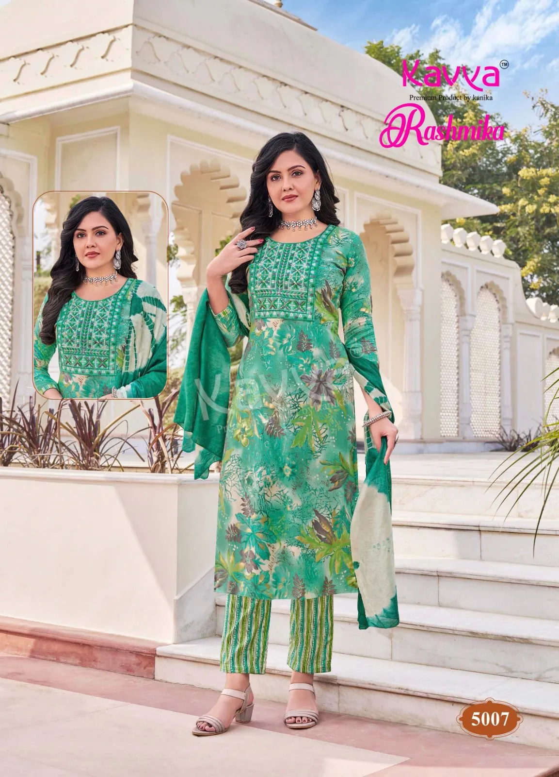 Kavya Rashmika Vol 5 Premium Heavy Quality Rayon Printed Wholesale Readymade Salwar Suit Collection - Image 3