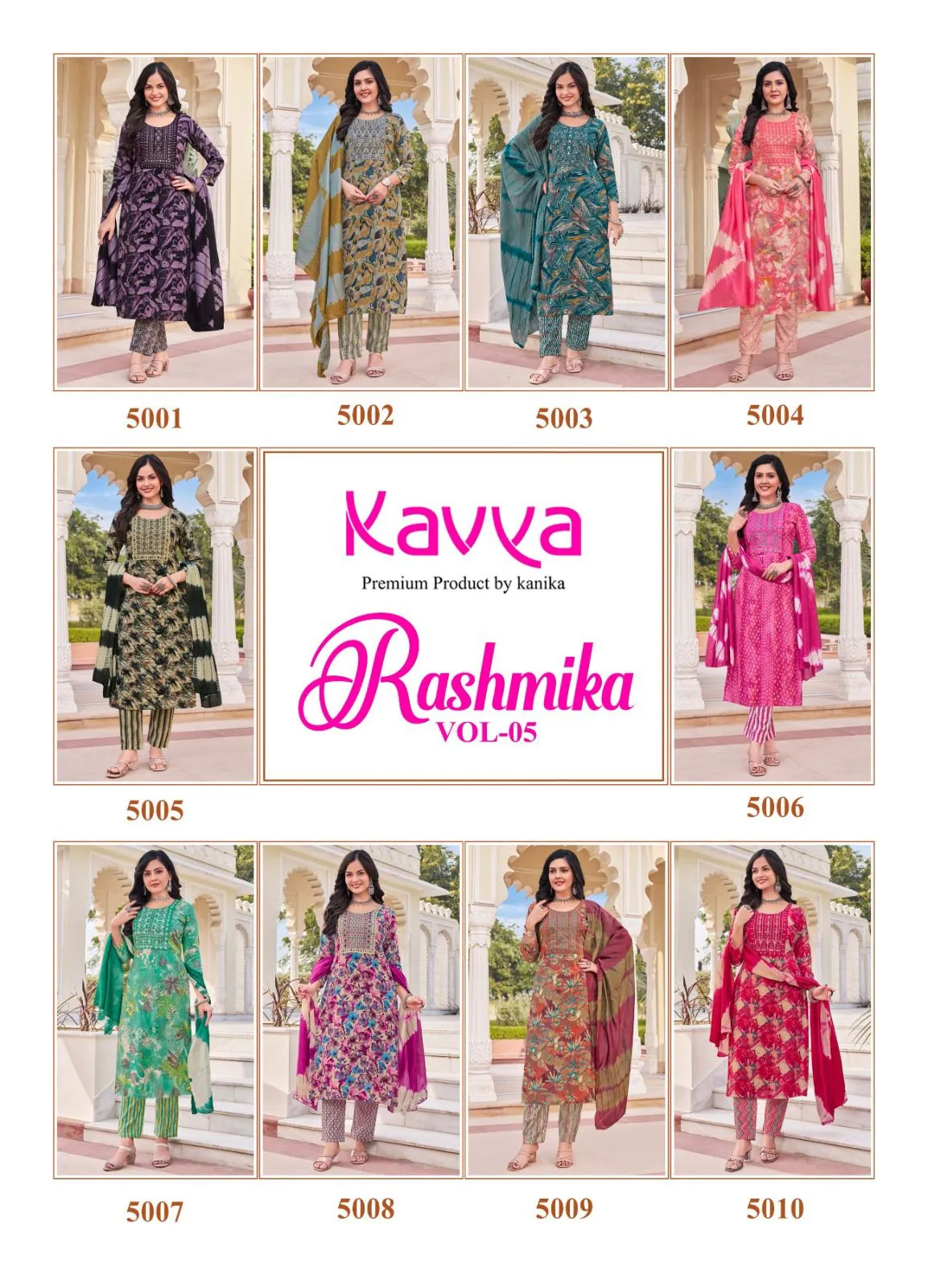 Kavya Rashmika Vol 5 Premium Heavy Quality Rayon Printed Wholesale Readymade Salwar Suit Collection - Image 7