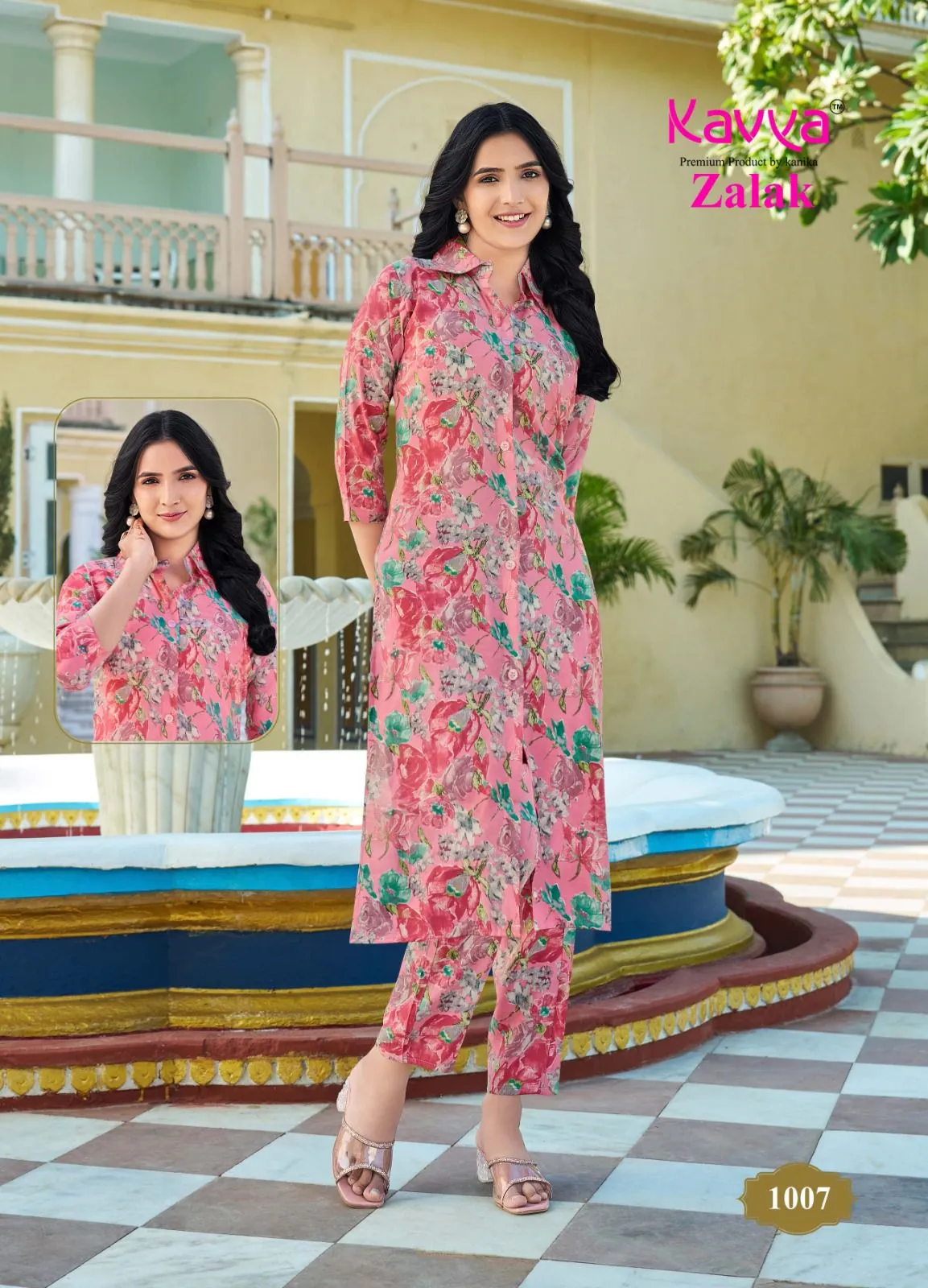 Kavya Zalak Vol 1 Chanderi Wholesale Fancy Kurti with Pant Collection - Image 6