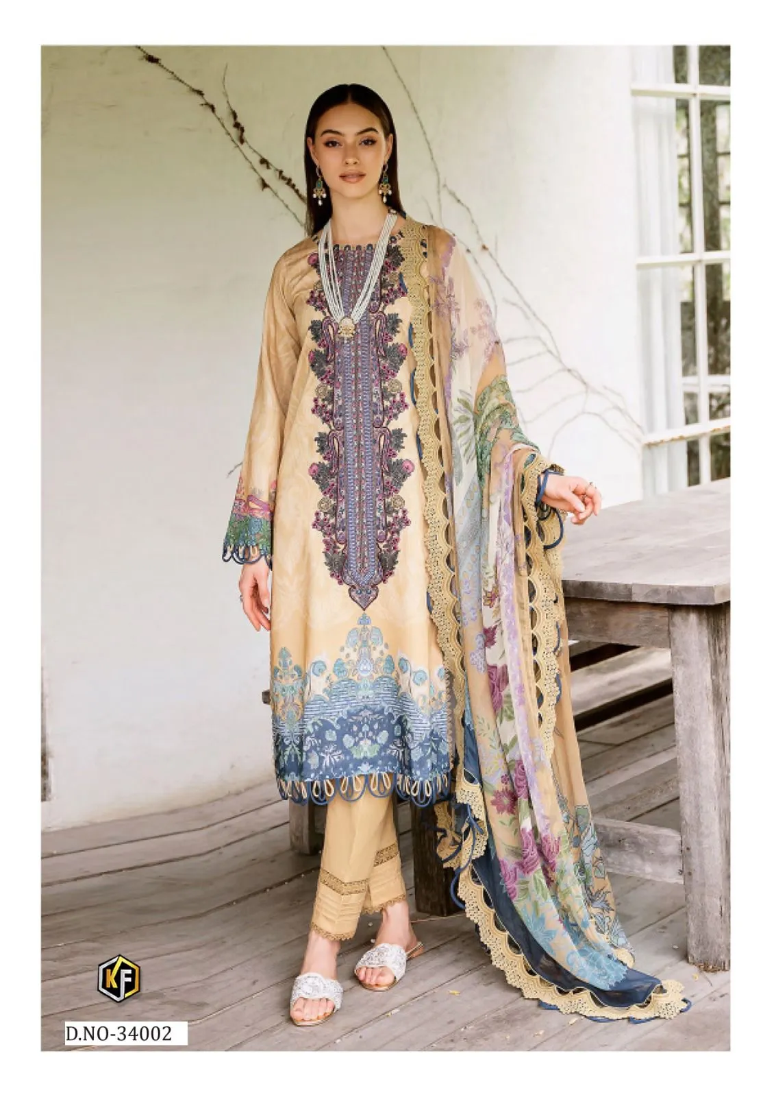 Keval Maria B Vol 34 Heavy Cotton Luxury Wholesale Pakistani Salwar Suit Collection - Image 3