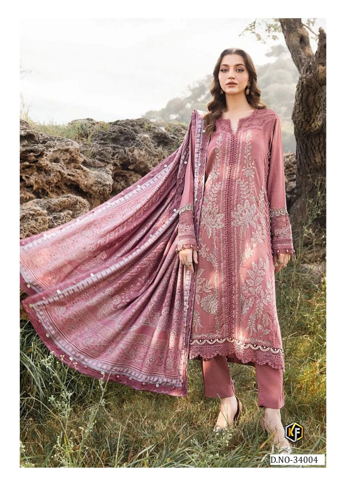 Keval Maria B Vol 34 Heavy Cotton Luxury Wholesale Pakistani Salwar Suit Collection - Image 4