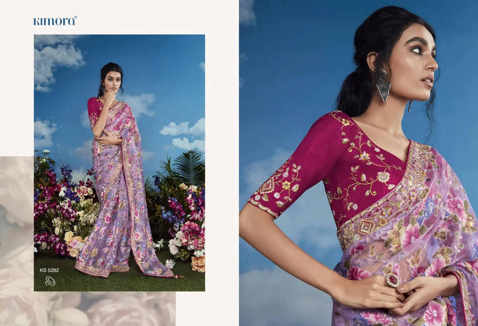 Kimora Bagicha Pure Brasso Wholesale Designer Sarees Collection — Wholesale Sarees, Kimora wholesale from Surat — view 10