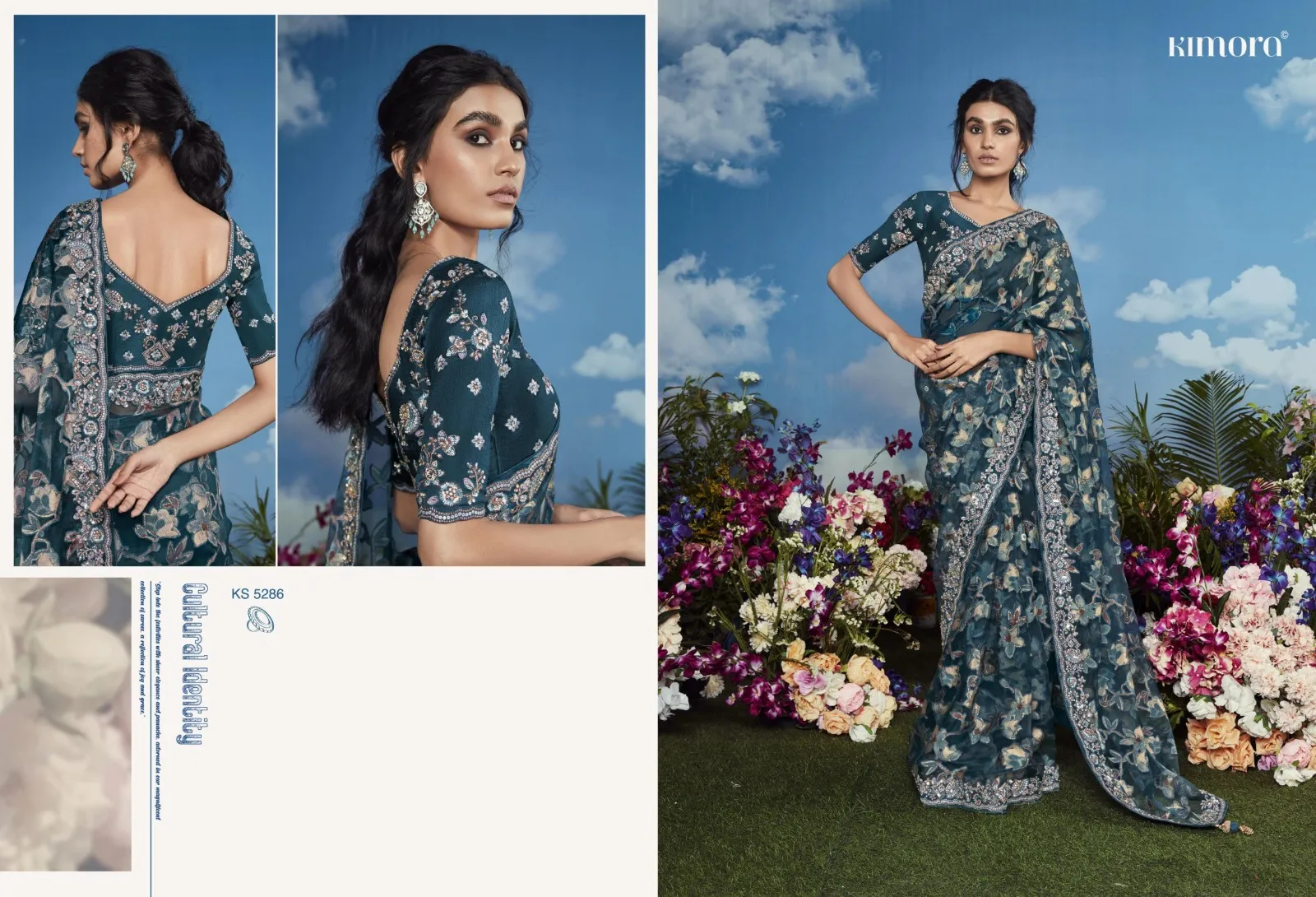 Kimora Bagicha Pure Brasso Wholesale Designer Sarees Collection — Wholesale Sarees, Kimora wholesale from Surat — view 11