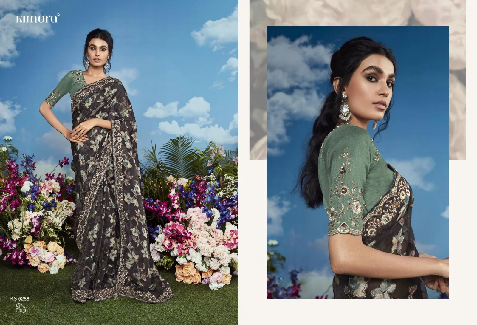 Kimora Bagicha Pure Brasso Wholesale Designer Sarees Collection — Wholesale Sarees, Kimora wholesale from Surat — view 13