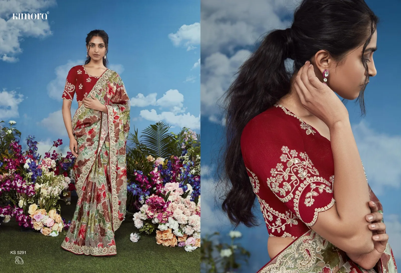 Kimora Bagicha Pure Brasso Wholesale Designer Sarees Collection — Wholesale Sarees, Kimora wholesale from Surat — view 14