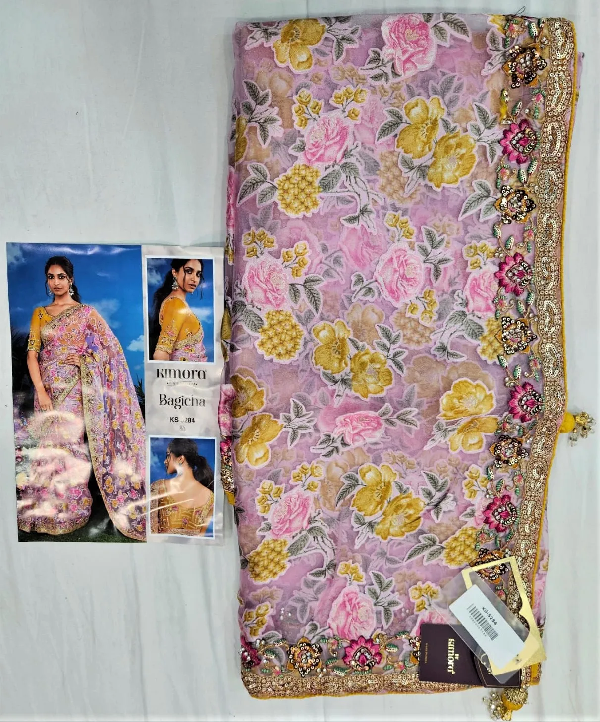 Kimora Bagicha Pure Brasso Wholesale Designer Sarees Collection — Wholesale Sarees, Kimora wholesale from Surat — view 15