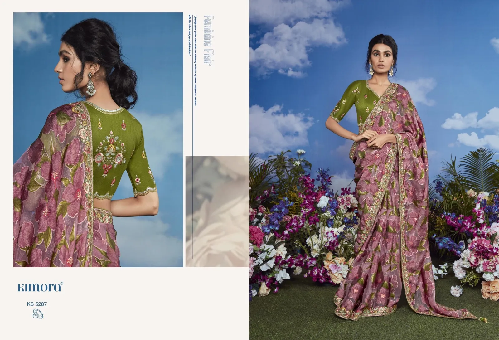 Kimora Bagicha Pure Brasso Wholesale Designer Sarees Collection — Wholesale Sarees, Kimora wholesale from Surat — view 2
