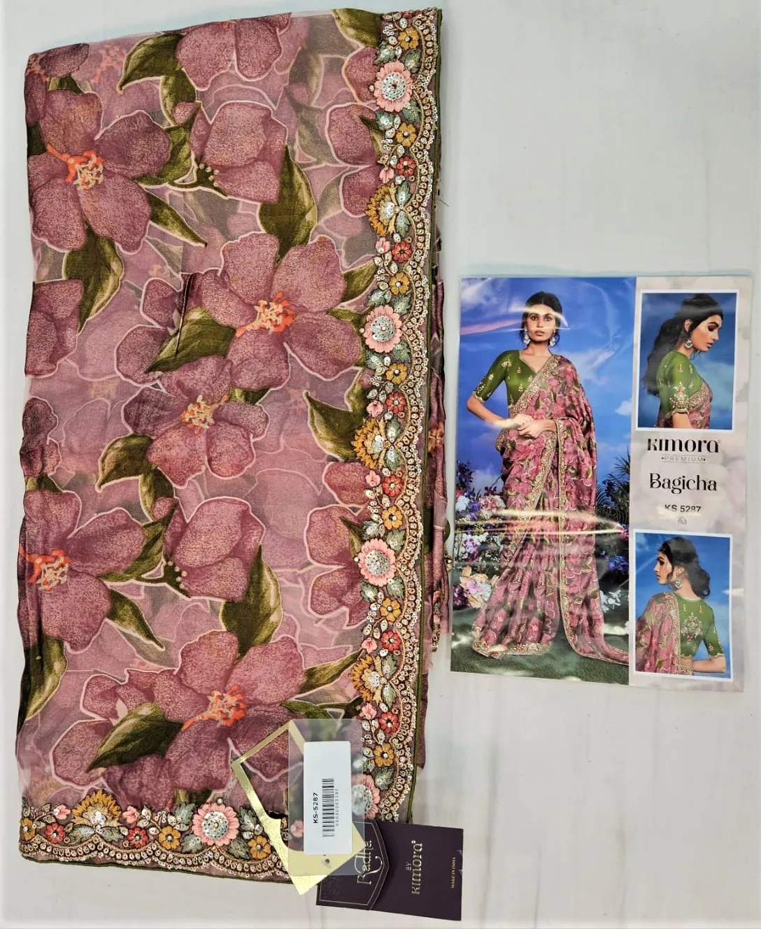 Kimora Bagicha Pure Brasso Wholesale Designer Sarees Collection — Wholesale Sarees, Kimora wholesale from Surat — view 3