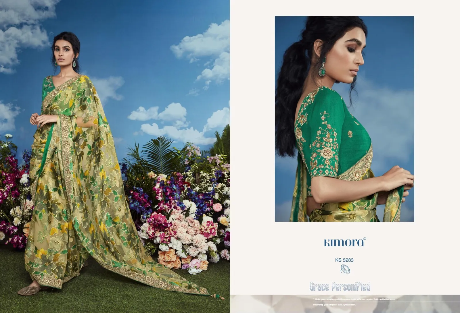 Kimora Bagicha Pure Brasso Wholesale Designer Sarees Collection — Wholesale Sarees, Kimora wholesale from Surat — view 4