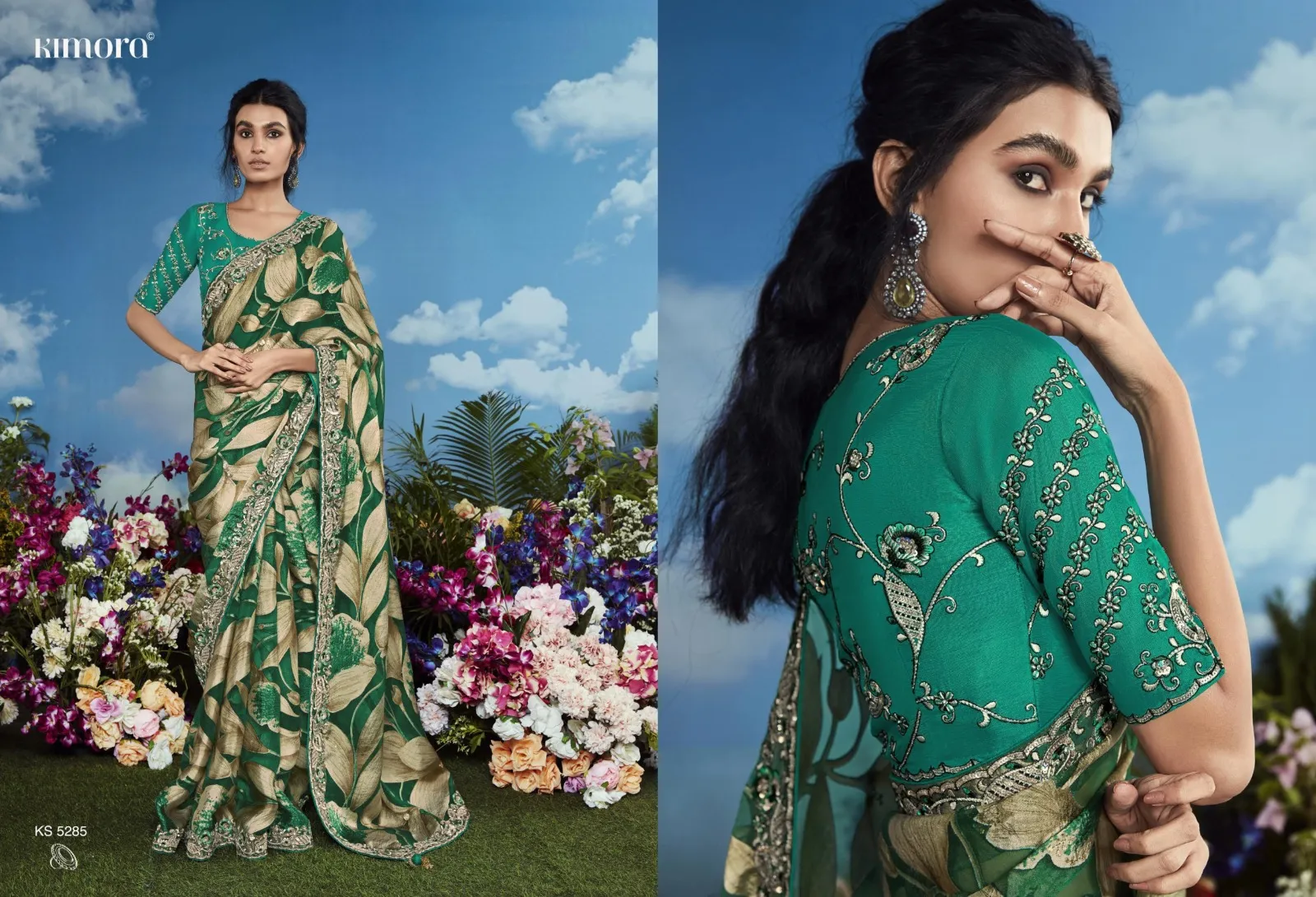 Kimora Bagicha Pure Brasso Wholesale Designer Sarees Collection — Wholesale Sarees, Kimora wholesale from Surat — view 6