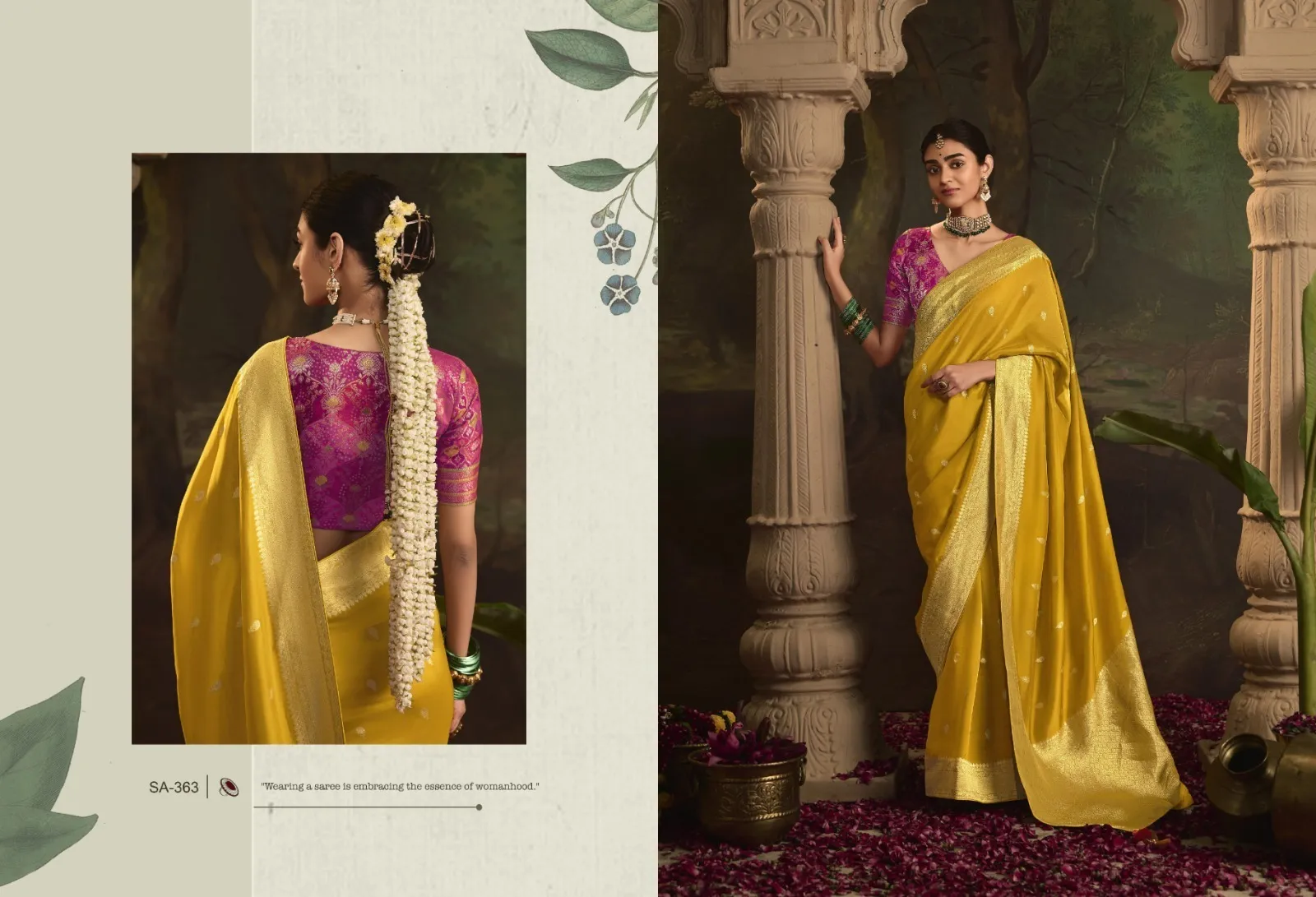 Kimora Raas Pure Crepe Dola Silk Wholesale Designer Sarees Collection — Wholesale Sarees, Kimora wholesale from Surat — view 9