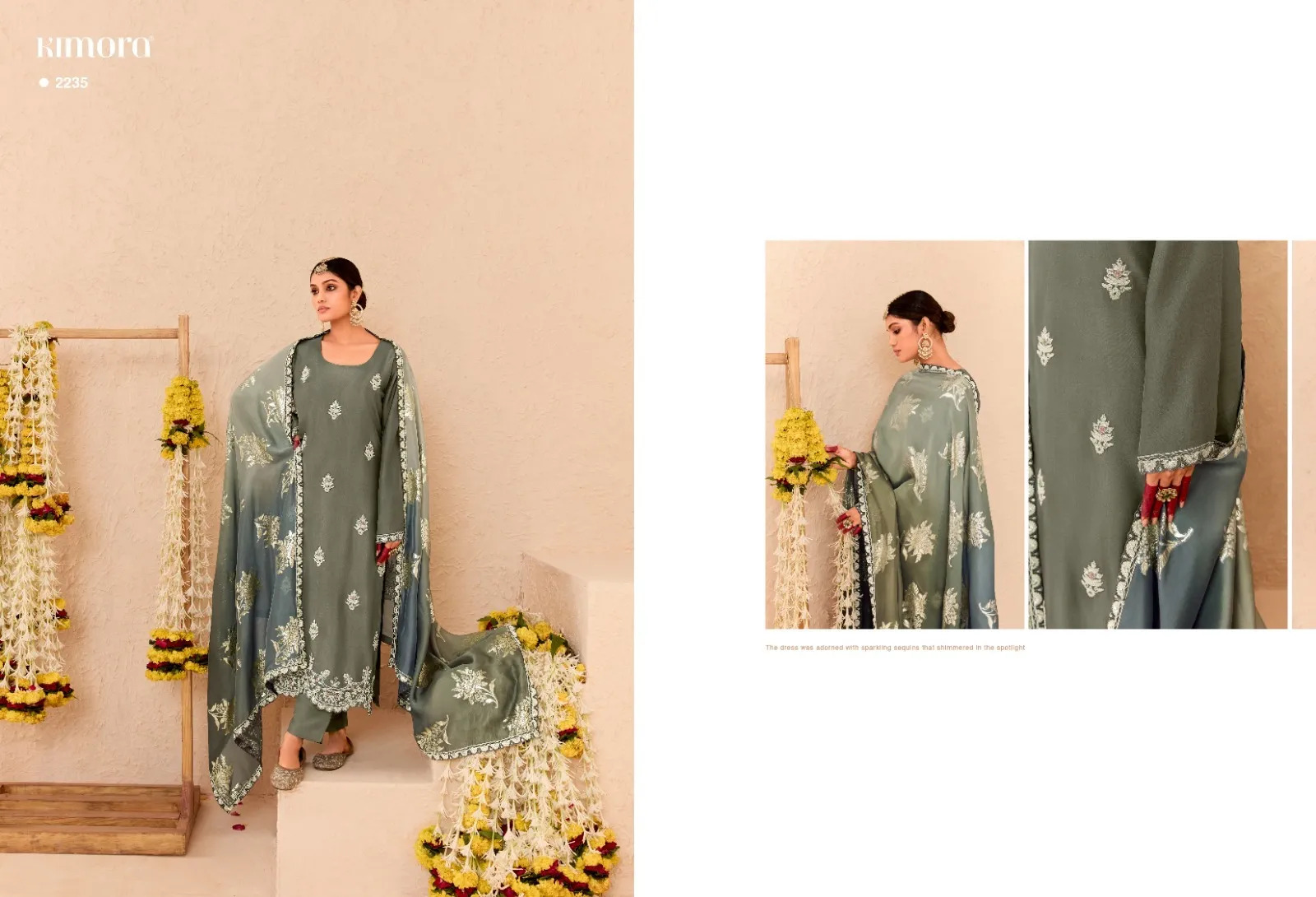 Kimora Sajda Bamber Silk Embroidered Wholesale Designer Salwar Suit Collection — Wholesale Designer Salwar Suits, Kimora wholesale from Surat - Gallery Image 4