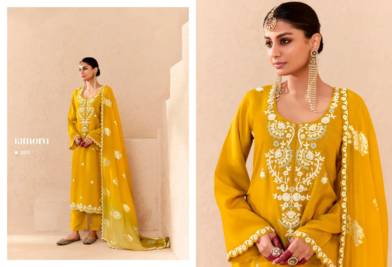 Kimora Sajda Bamber Silk Embroidered Wholesale Designer Salwar Suit Collection — Wholesale Designer Salwar Suits, Kimora wholesale from Surat - Gallery Image 5