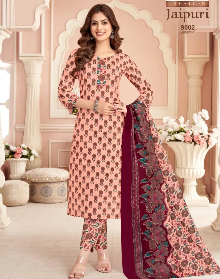 Mayur Jaipuri Vol 9 Cotton Wholesale Dress Material Collection
