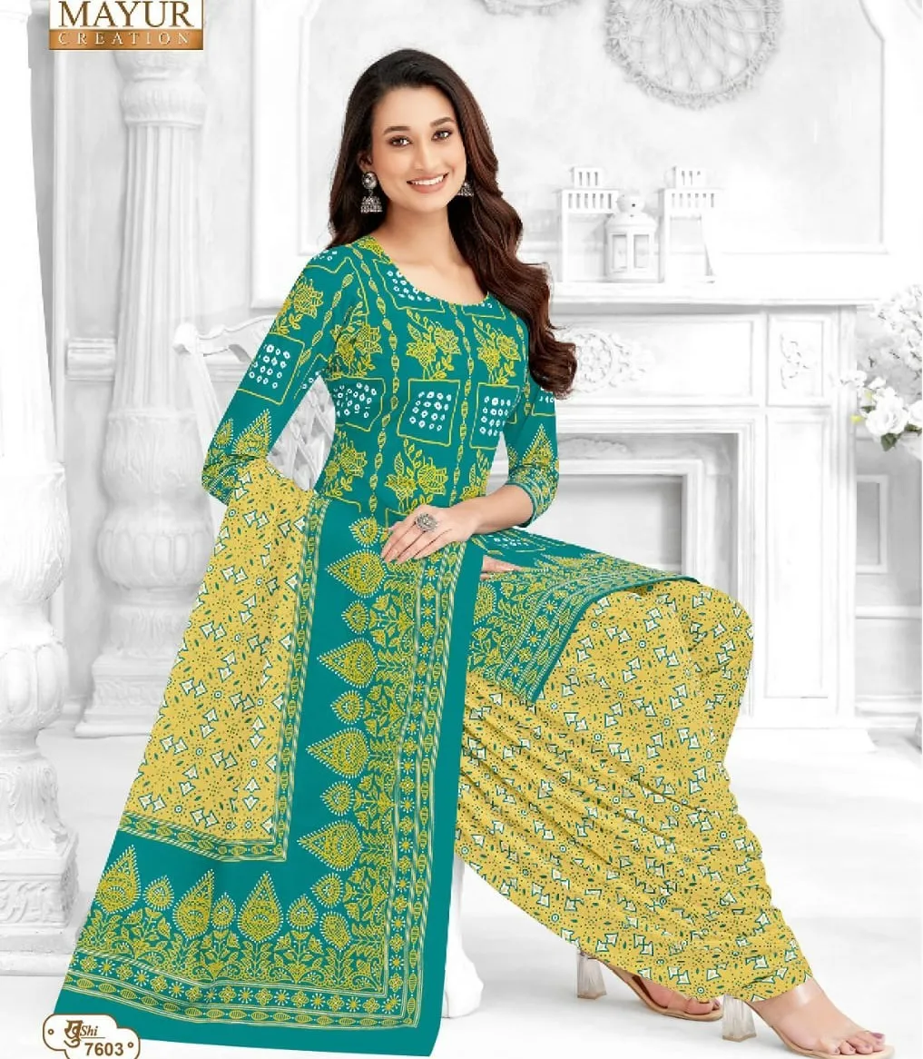 Mayur Khushi Vol 76 Cotton Wholesale Unstitched Salwar Suit Collection