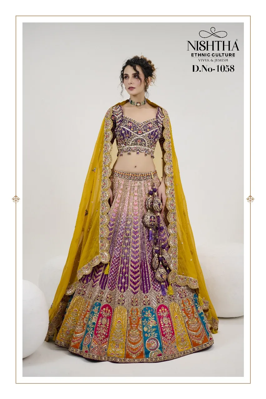 Nishtha Ethnic Culture  Premium Handwork Designer Lehengas Collection
