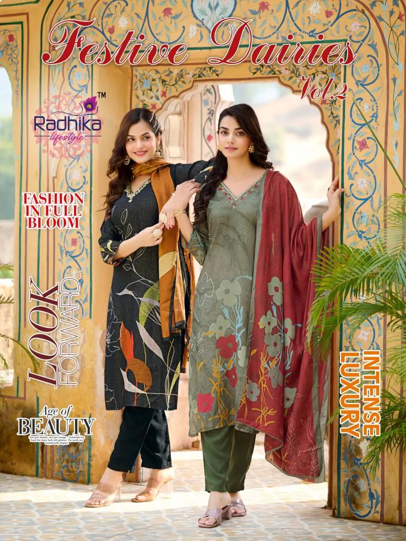 Radhika Festive Dairies Vol 2 Masleen Wholesale Readymade Salwar Suit Collection