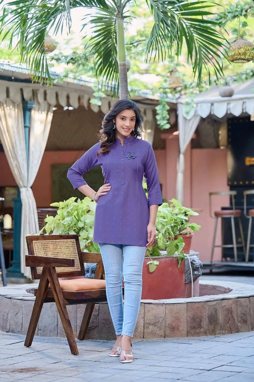 Rangmaya Cherry Rayon Wholesale Tunic Top Collection - Image 3