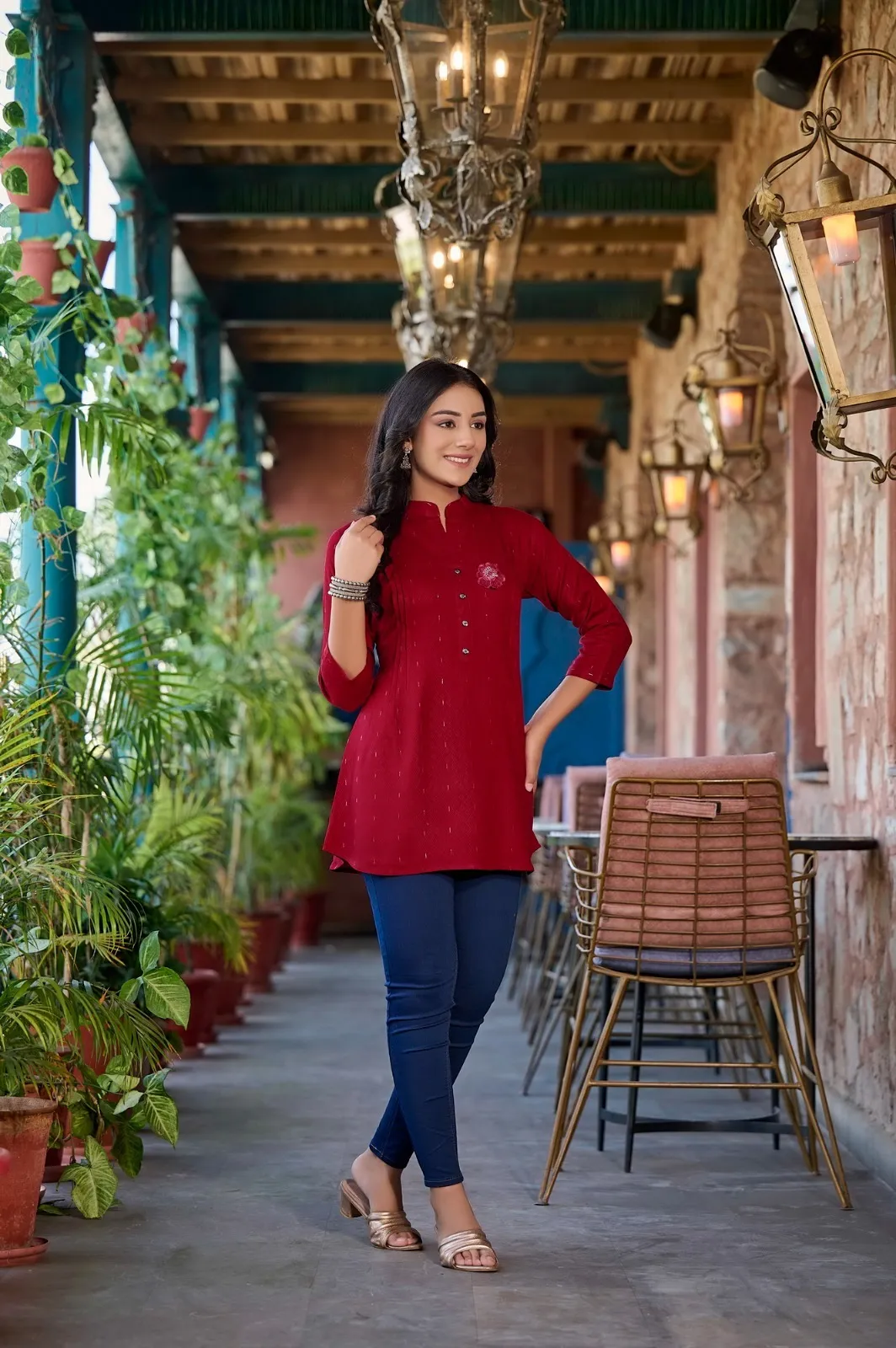 Rangmaya Cherry Rayon Wholesale Tunic Top Collection - Image 6
