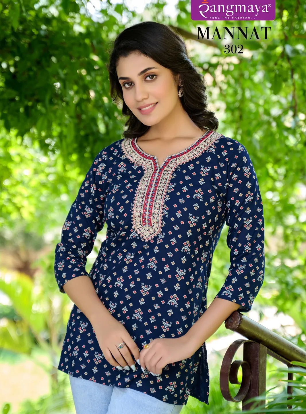 Rangmaya Mannat 3 Rayon Wholesale Tunic Top Collection