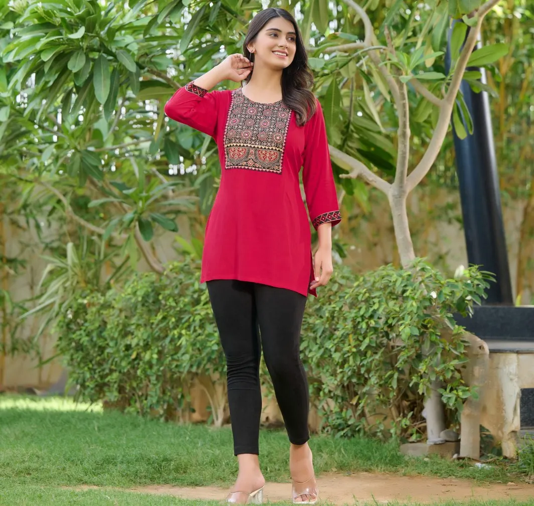 Rangmaya Tanya Rayon Wholesale Fancy Kurtis Collection