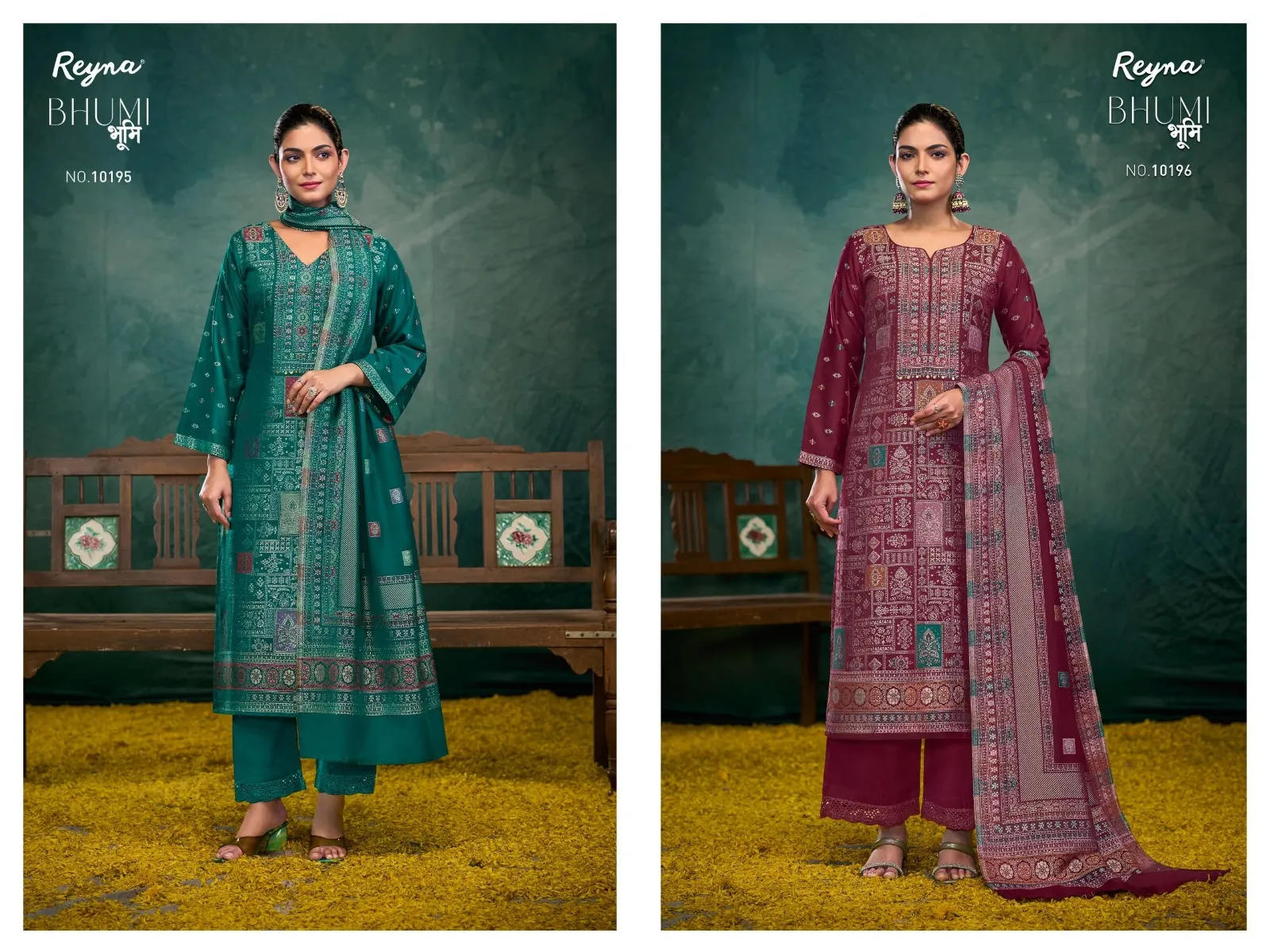 Reyna Bhumi Pure Pashmina Jacquard Wholesale Fancy Salwar Suit Collection - Image 2