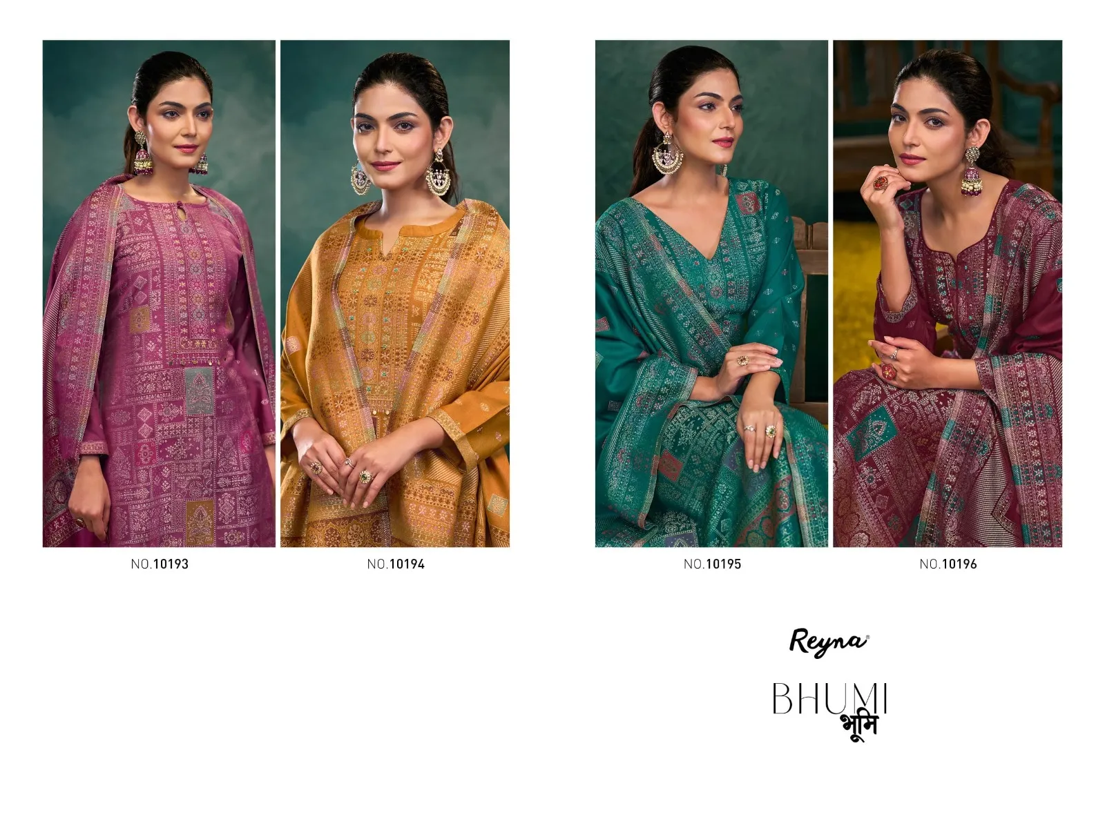 Reyna Bhumi Pure Pashmina Jacquard Wholesale Fancy Salwar Suit Collection - Image 4