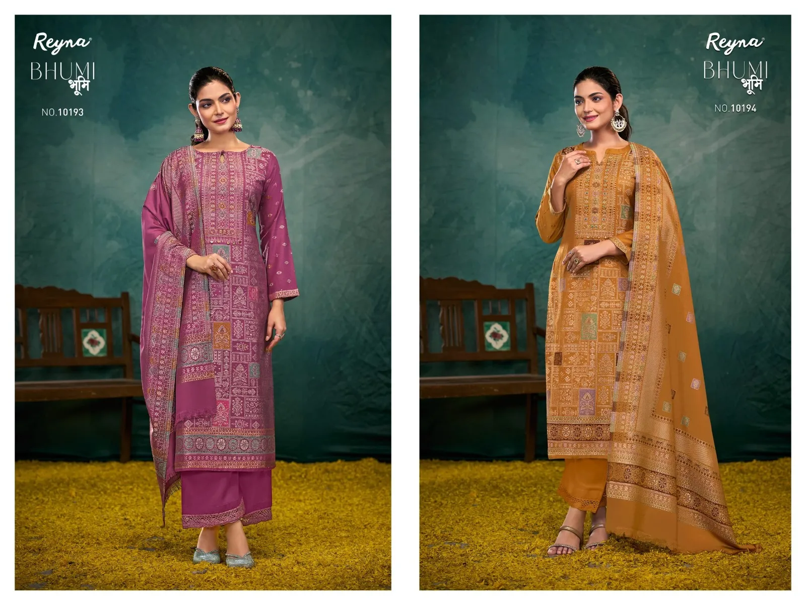 Reyna Bhumi Pure Pashmina Jacquard Wholesale Fancy Salwar Suit Collection - Image 5