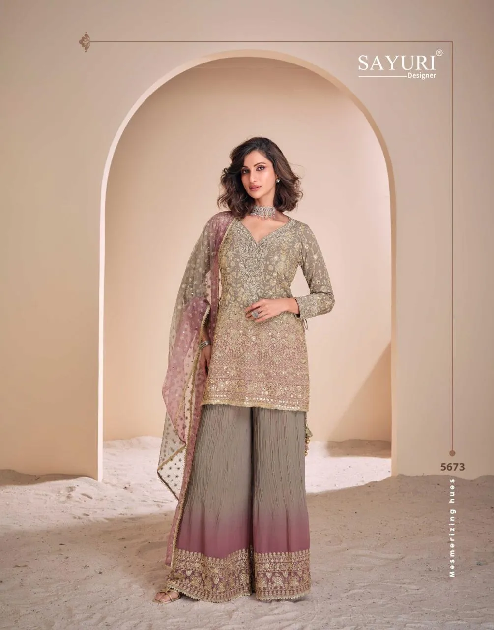 Sayuri Designer Aayna Real Georgette Wholesale Designer Salwar Suit Collection - Image 3
