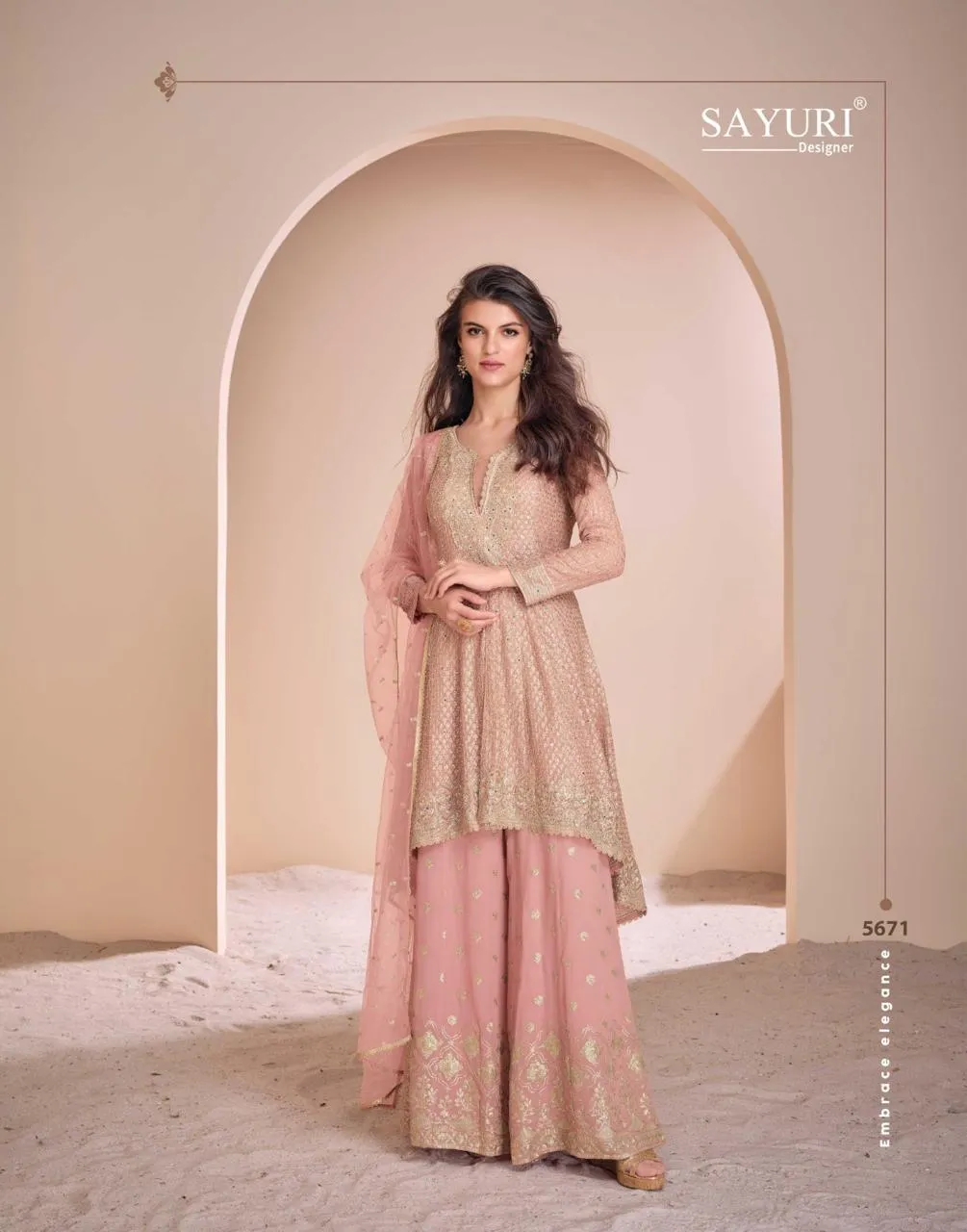 Sayuri Designer Aayna Real Georgette Wholesale Designer Salwar Suit Collection - Image 5