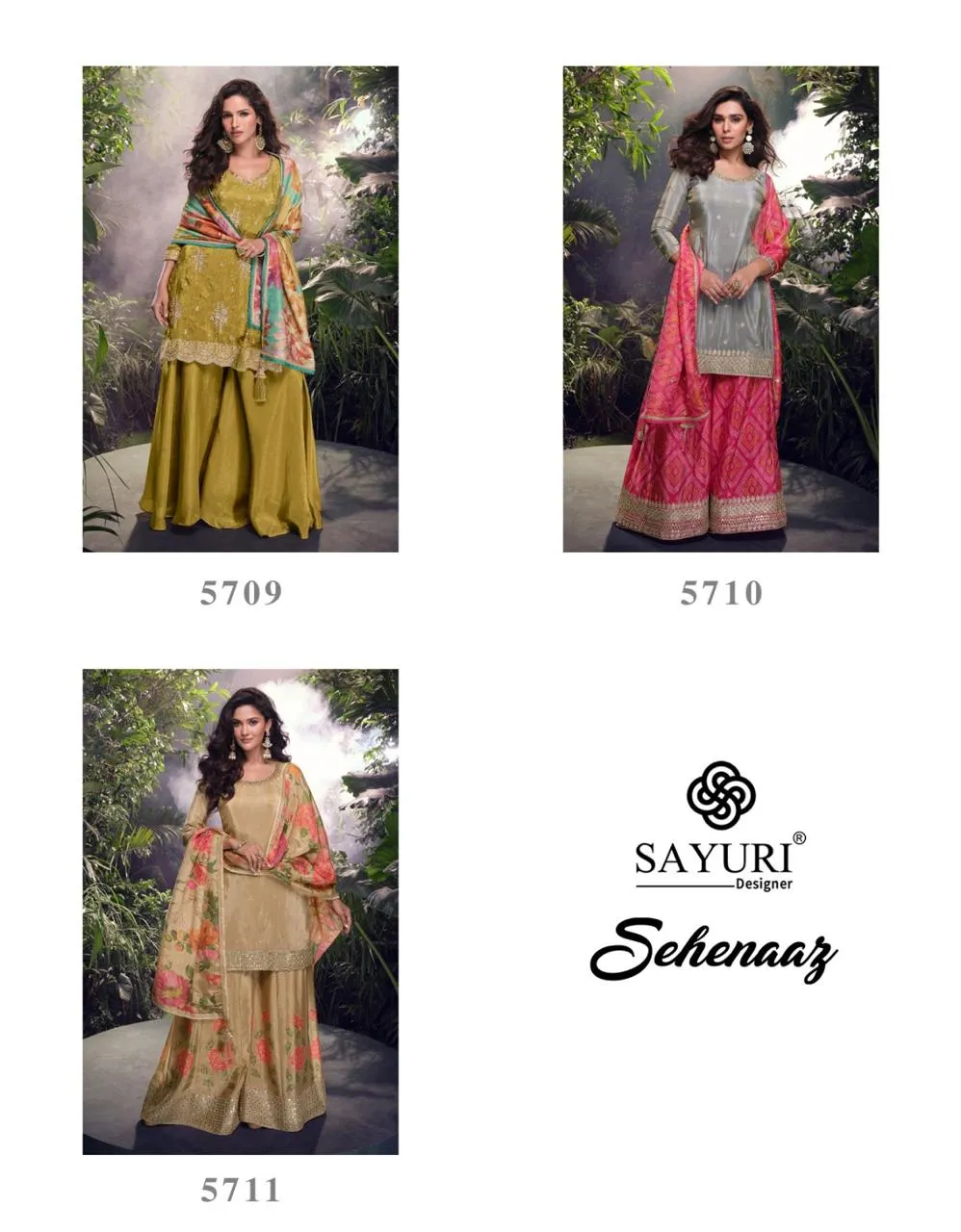 Sayuri Designer Sehenaaz Real Chinon Silk Wholesale Designer Salwar Suit Collection - Image 2