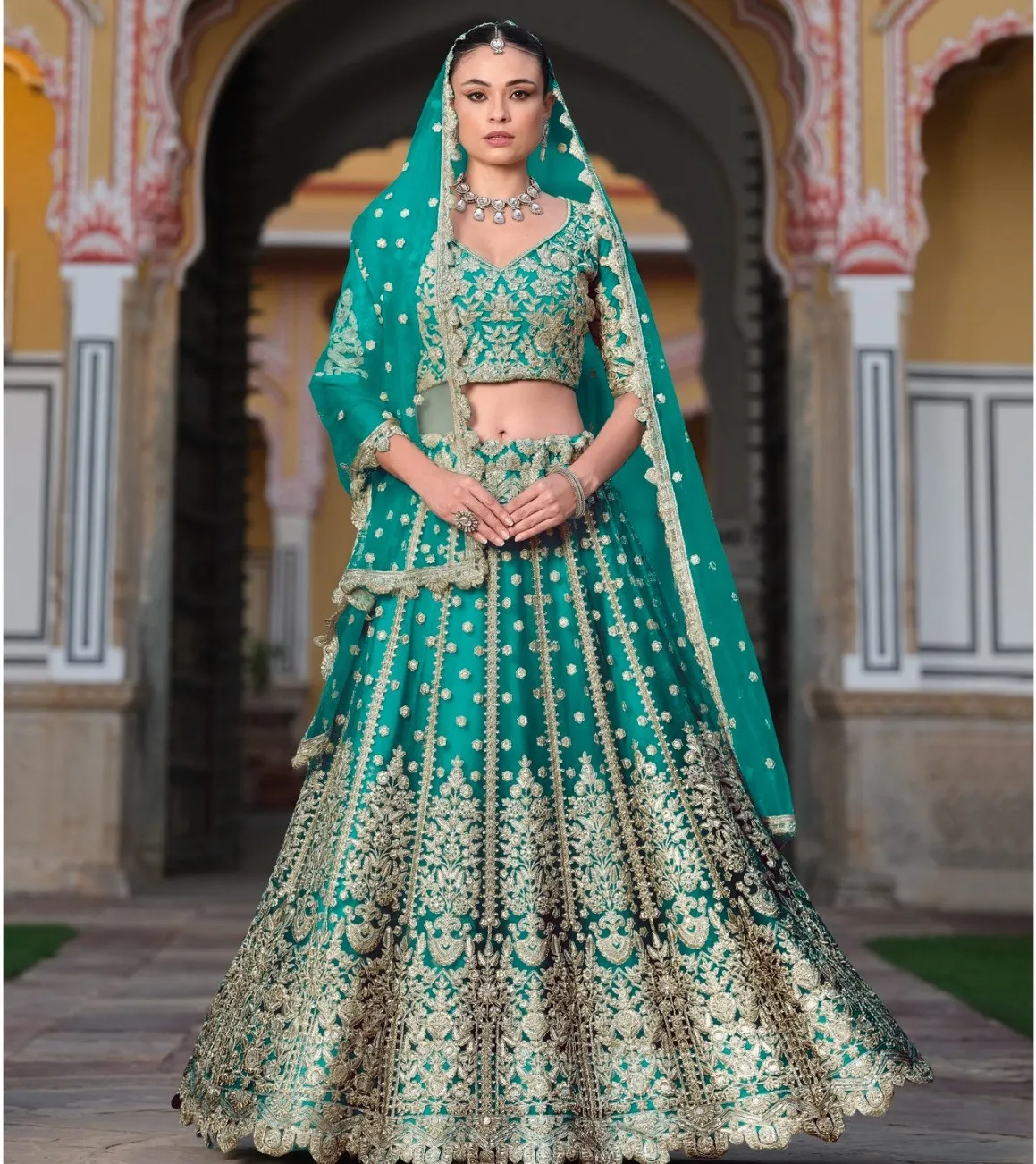 Senhora Sangam Pure Butterfly Net Wholesale Lehenga Collection