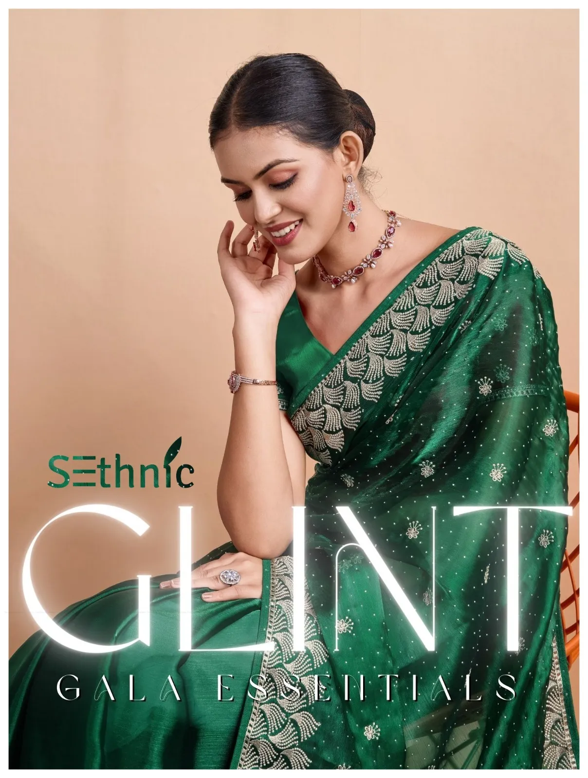 Sethnic Lifestyle Glint Gala Blooming Burberry Wholesale Party Wear Sarees Collection