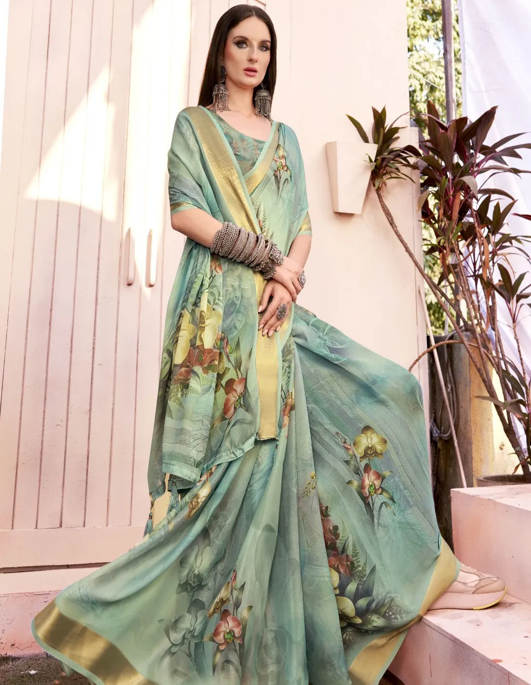Shalu-07 Moss Georgette Wholesale Fancy Sarees Collection