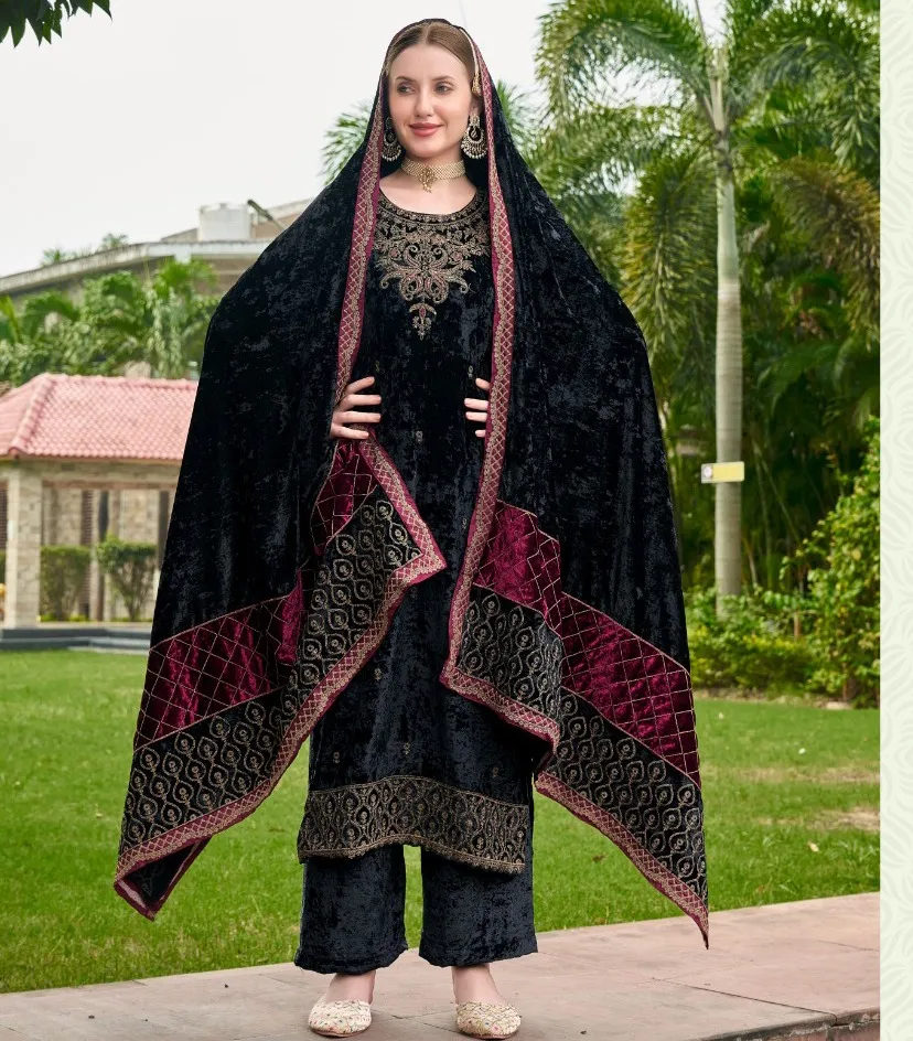 Shraddha Designer Senorita Velvet-24 Pure Velvet Wholesale Winter Collection