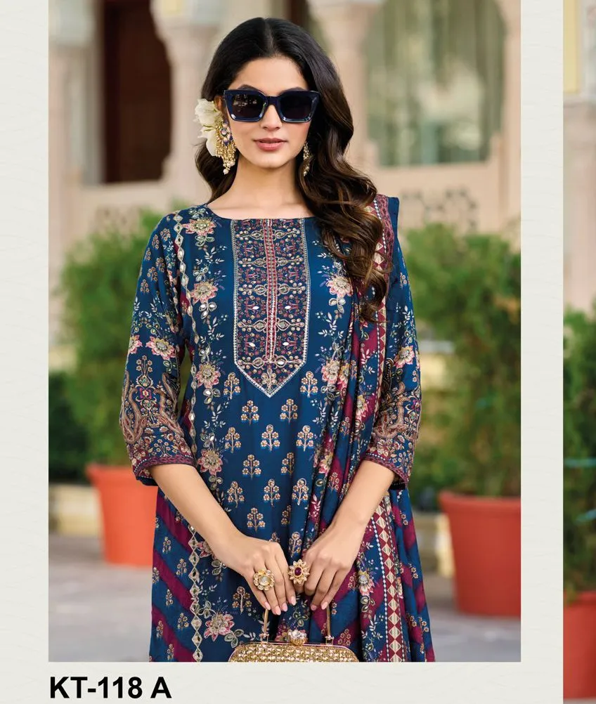 Shree Kt 118 Viscose Maslin Digital Printed Wholesale Pakistani Salwar Suit Collection