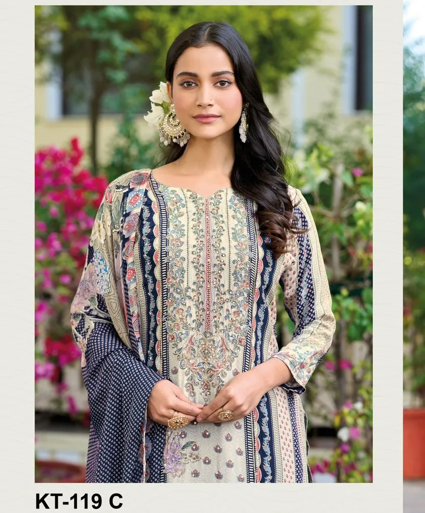 Shree Kt 119 Crepe Silk Digital Printed Wholesale Pakistani Salwar Suit Collection