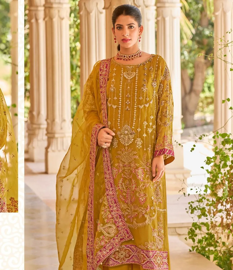 Shree R 1335 A To D Organza Wholesale Pakistani Salwar Suit Collection