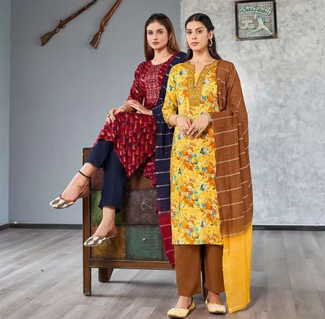 Suryajyoti Pratiksha Vol 9 Rayon Wholesale Readymade Salwar Suit Collection