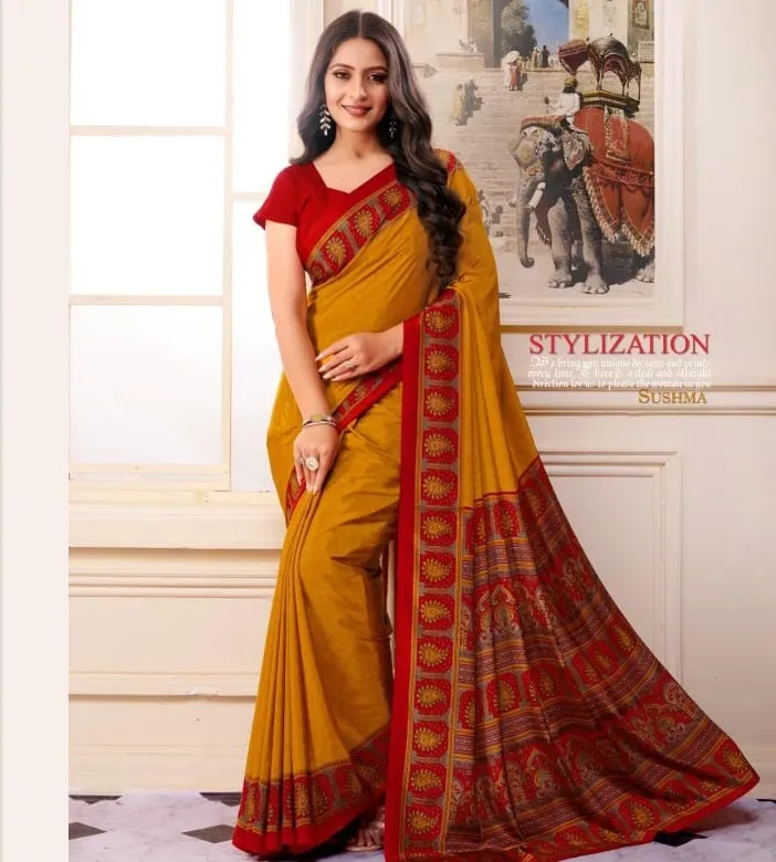 Sushma Gala Festival Printed Crape Wholesale Fancy Sarees Collection
