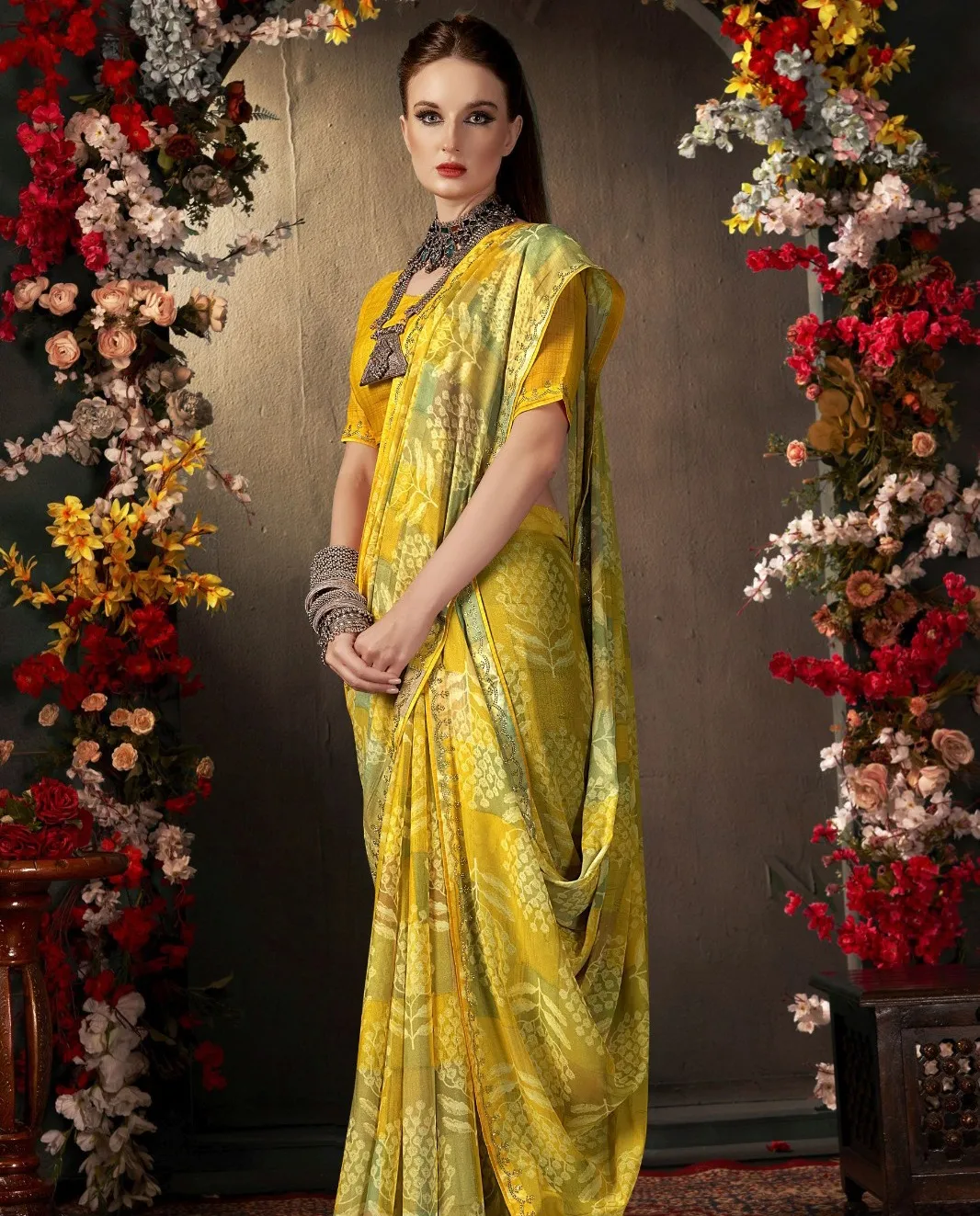 Vallabhi Prints Gunakshi-02 Moss Georgette Wholesale Fancy Sarees Collection